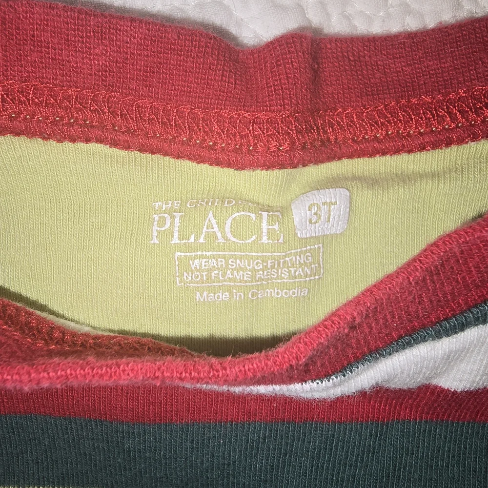 The Children's Place Multicolor Striped Pajama‎ Set 3T Cotton Soft Fall & Spring